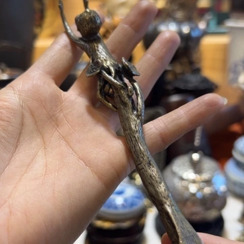 蜜安罐瓷香炉锡茶则