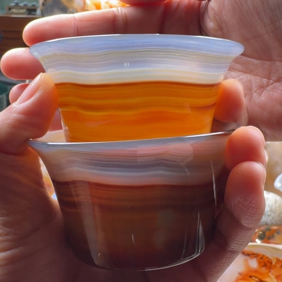 E***A玛瑙/玉髓未镶嵌玛瑙茶杯