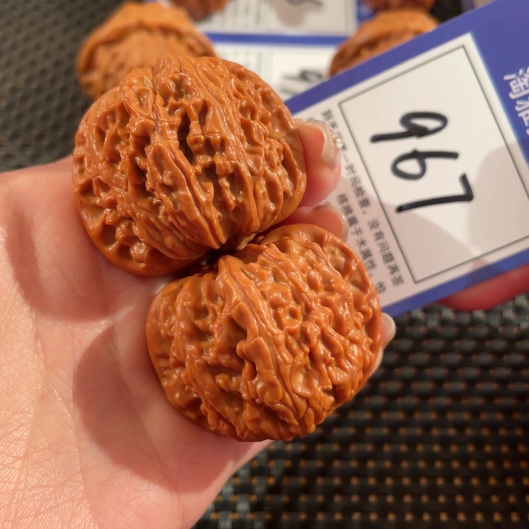 文玩核桃把件967号40尺白狮子