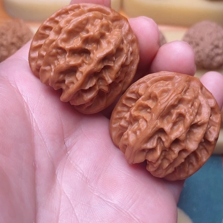 把件文玩核桃38大凹底大龙