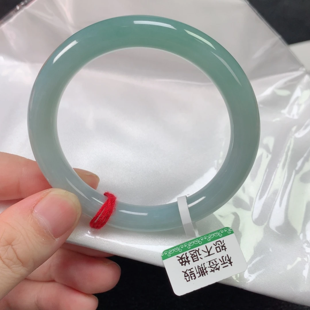 未镶嵌手镯翡翠缅甸天然翡翠手镯54圈口