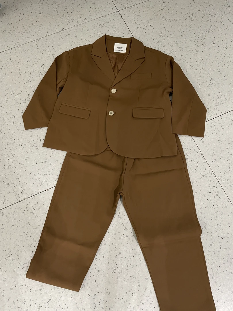 【清仓】22102棕色西服套装微次120码