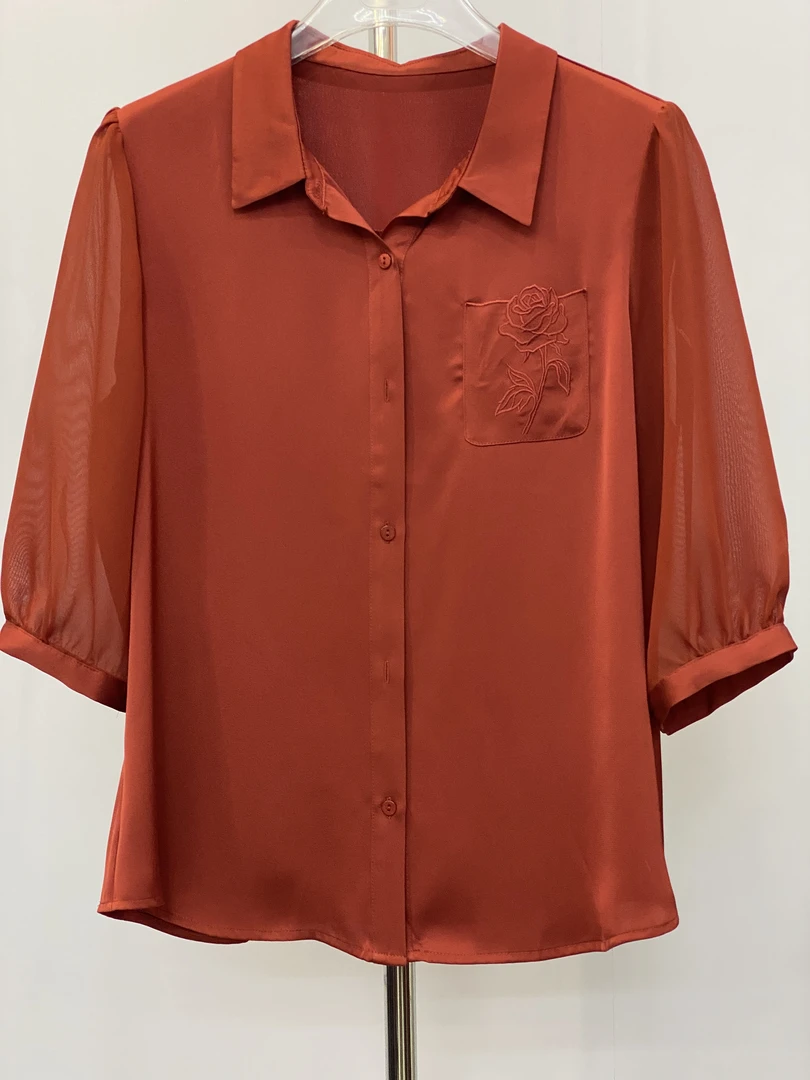 薄款套头时尚气质显瘦百搭小衫休闲翻领衬衣S8637衬衫