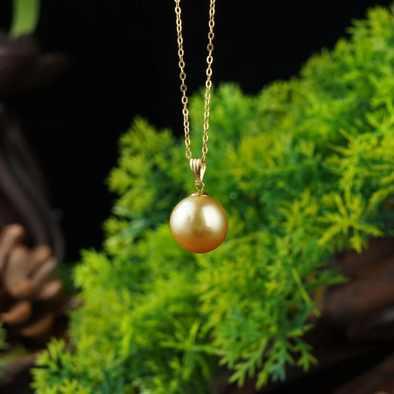 【随便炸】18K黄海水南洋金珠珍珠吊坠（发一件）