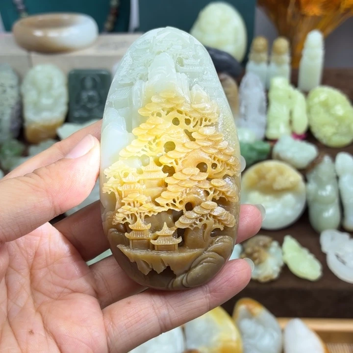 和田玉未镶嵌颈饰