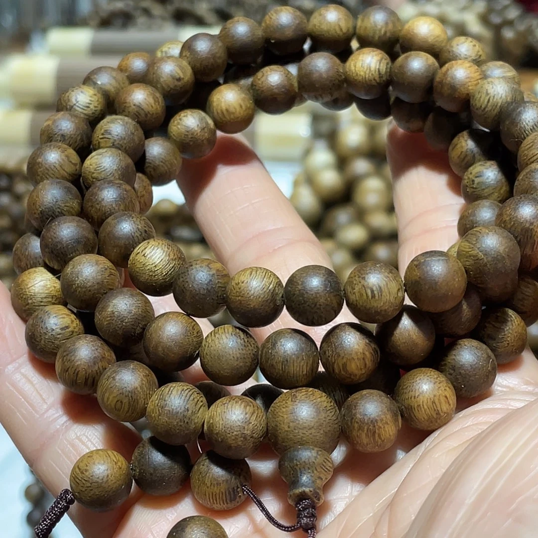沉香手串9mm老百棋多圈34克