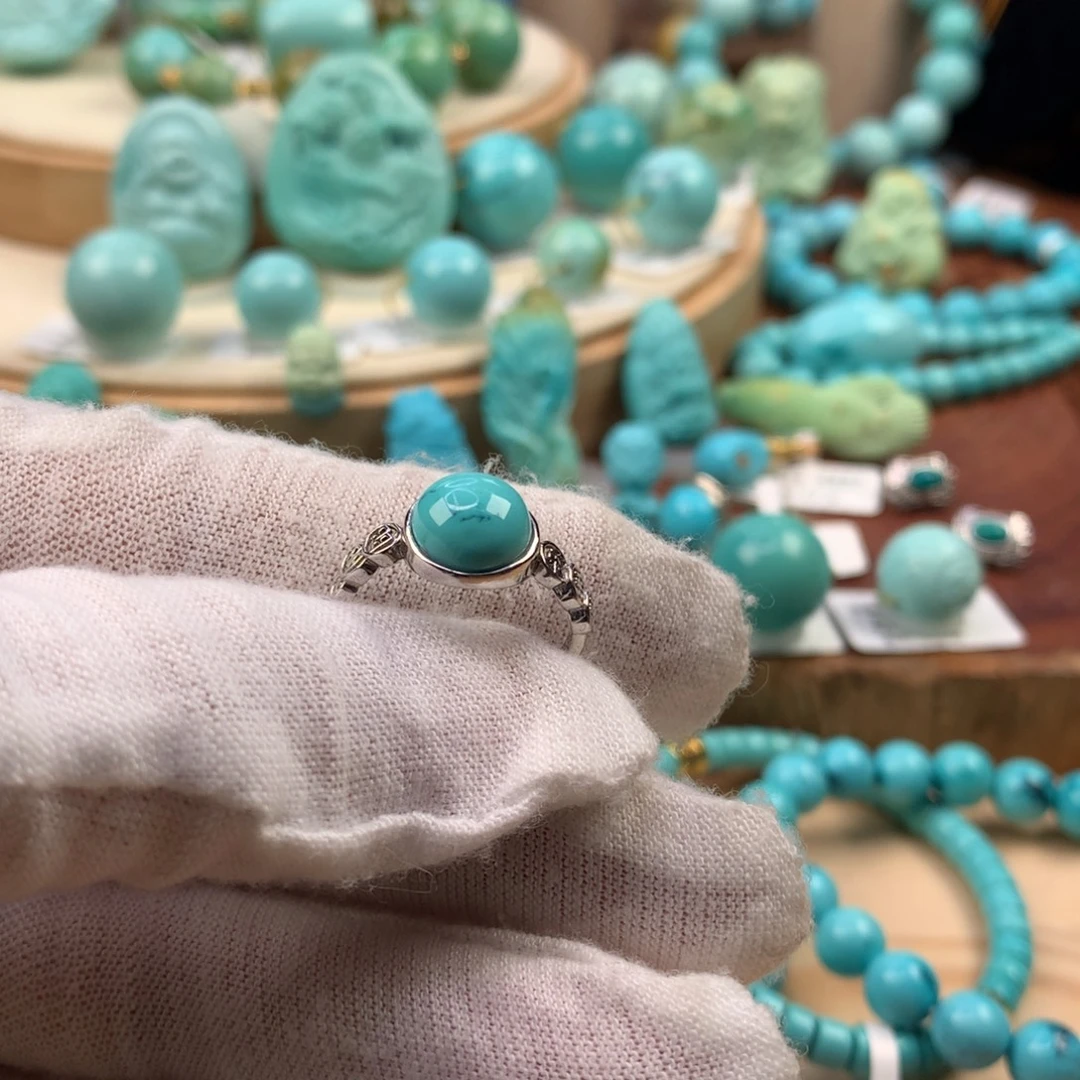 绿松石银S925镶嵌珠宝奇石