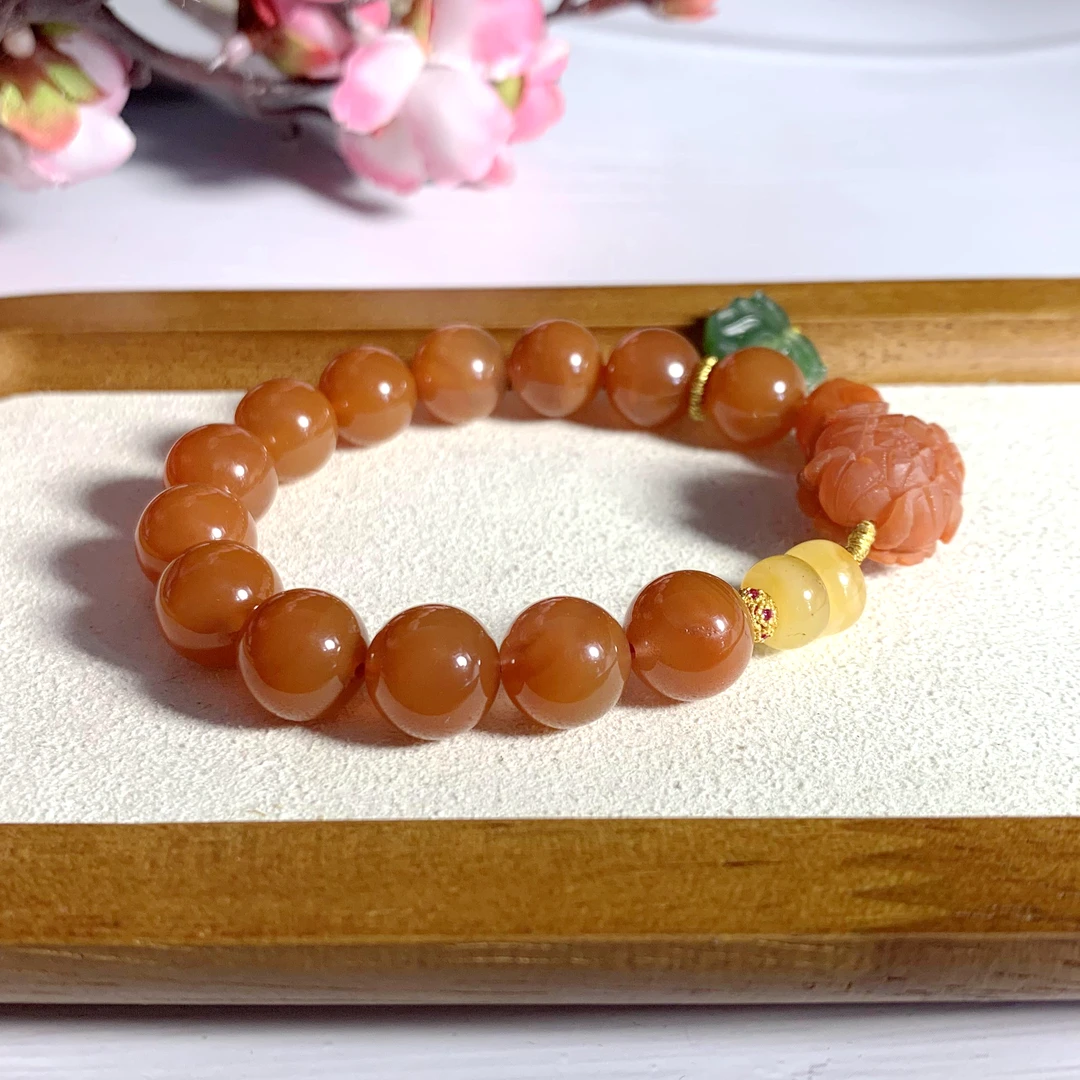 南红单圈手链卡10mm 015