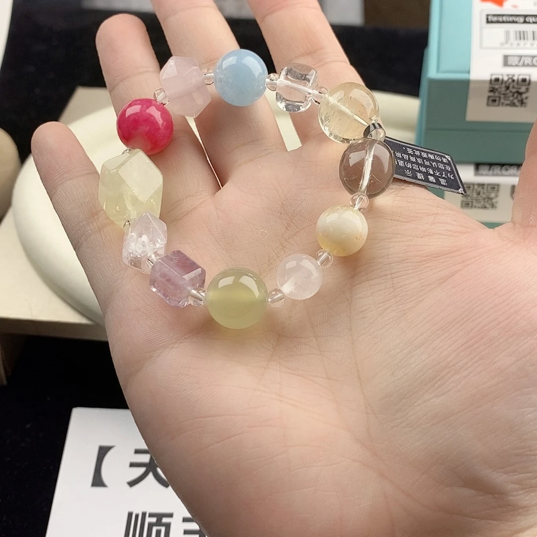 银S925镀金镶嵌手链水晶
