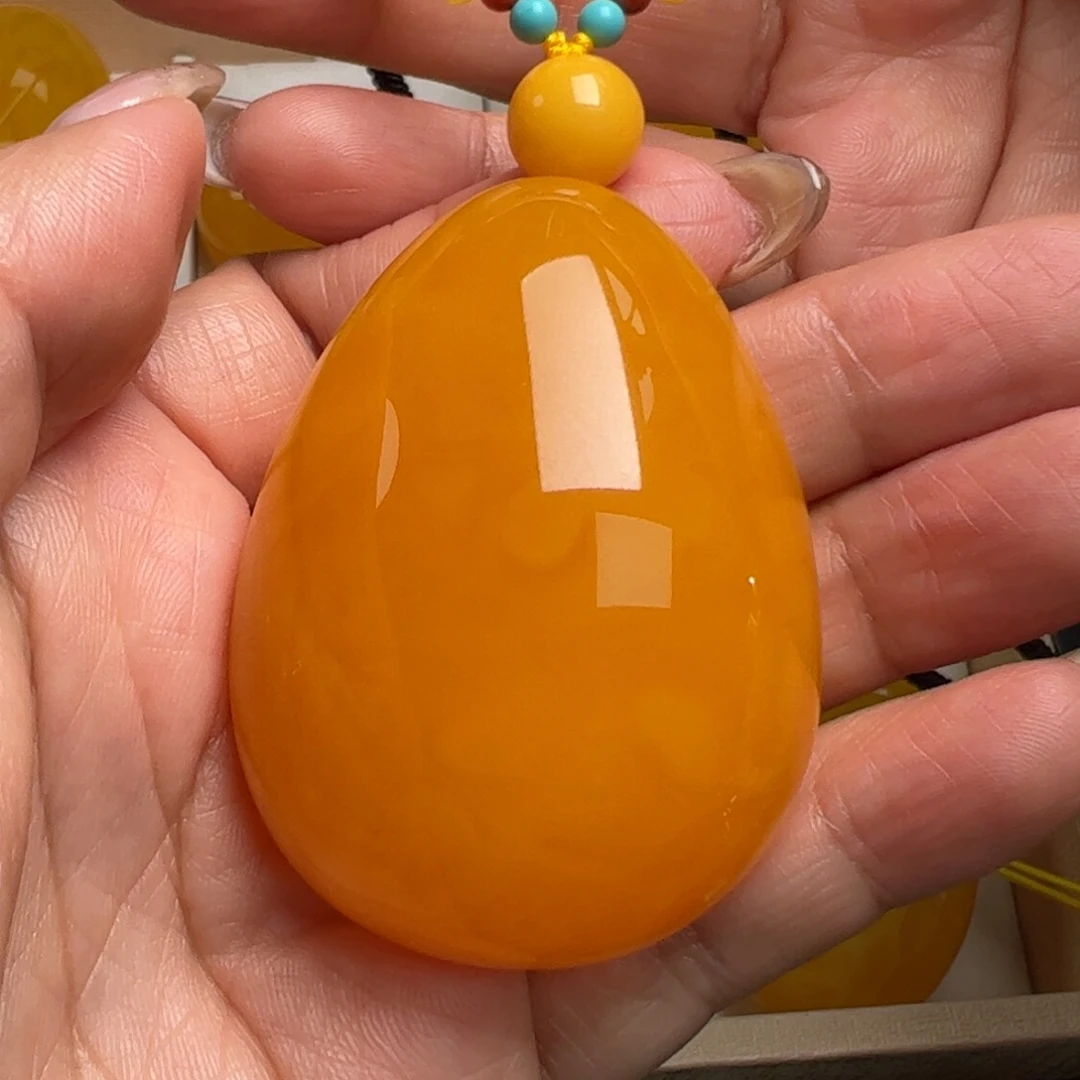 蜜蜡未镶嵌毛衣链无烤色无补胶无煮蜜无覆膜无辐照