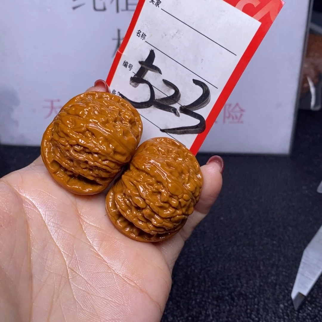 文玩核桃把件523/41球白