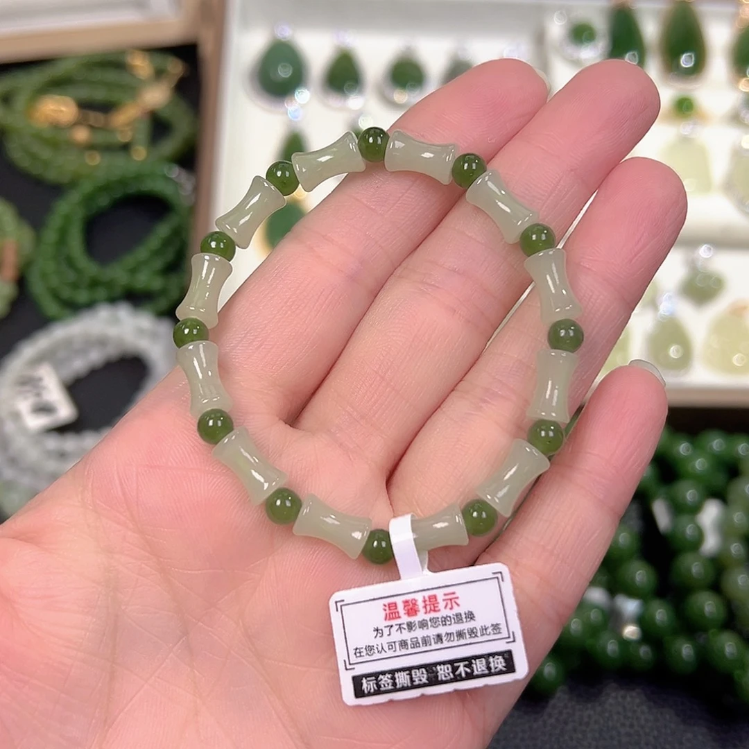 和田玉未镶嵌手链