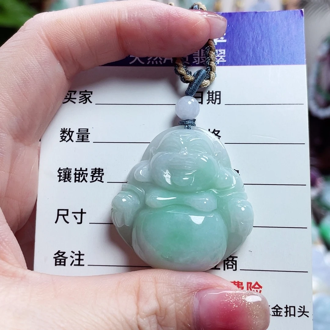 翡翠未镶嵌颈饰佛公26