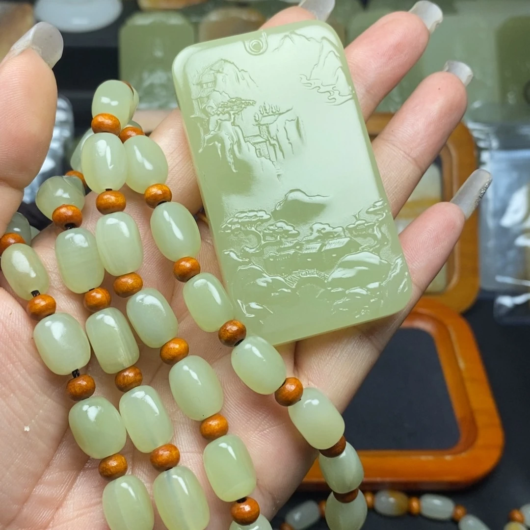 昆仑山料方解石玉
