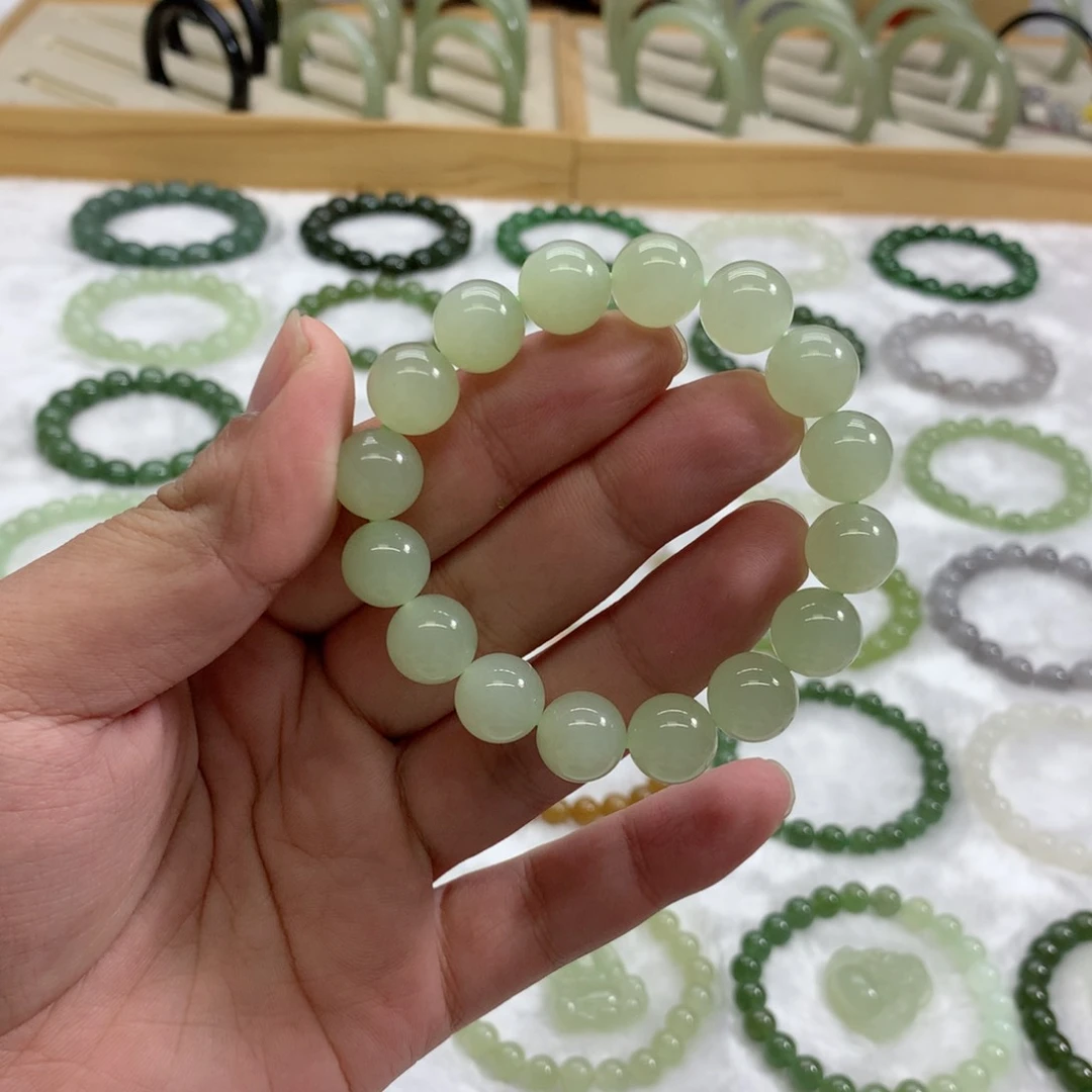 未镶嵌手串和田玉（冰晴水12）