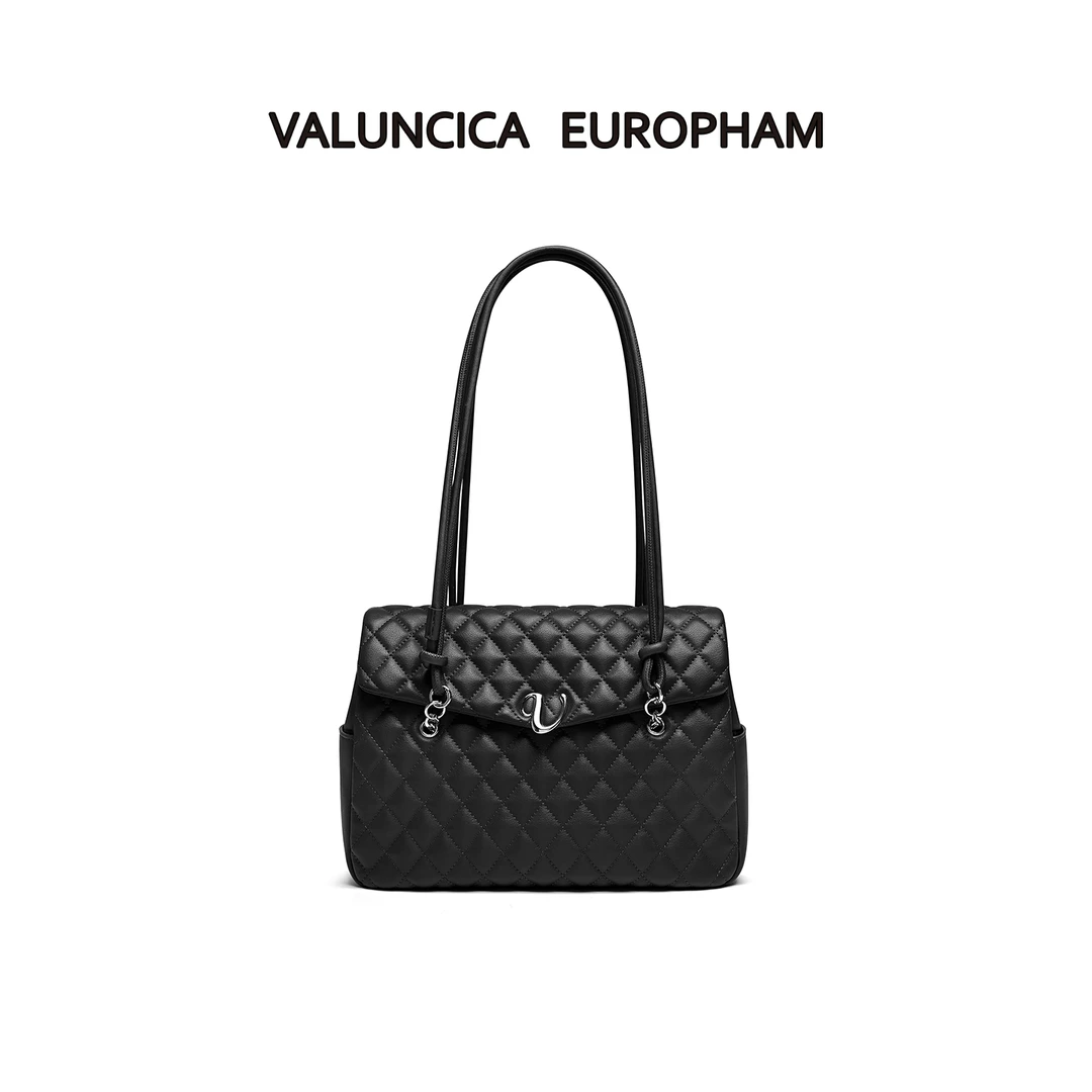 Valuncica/华伦西亚松松包新款大容量通勤双肩包牛皮单肩托特包女