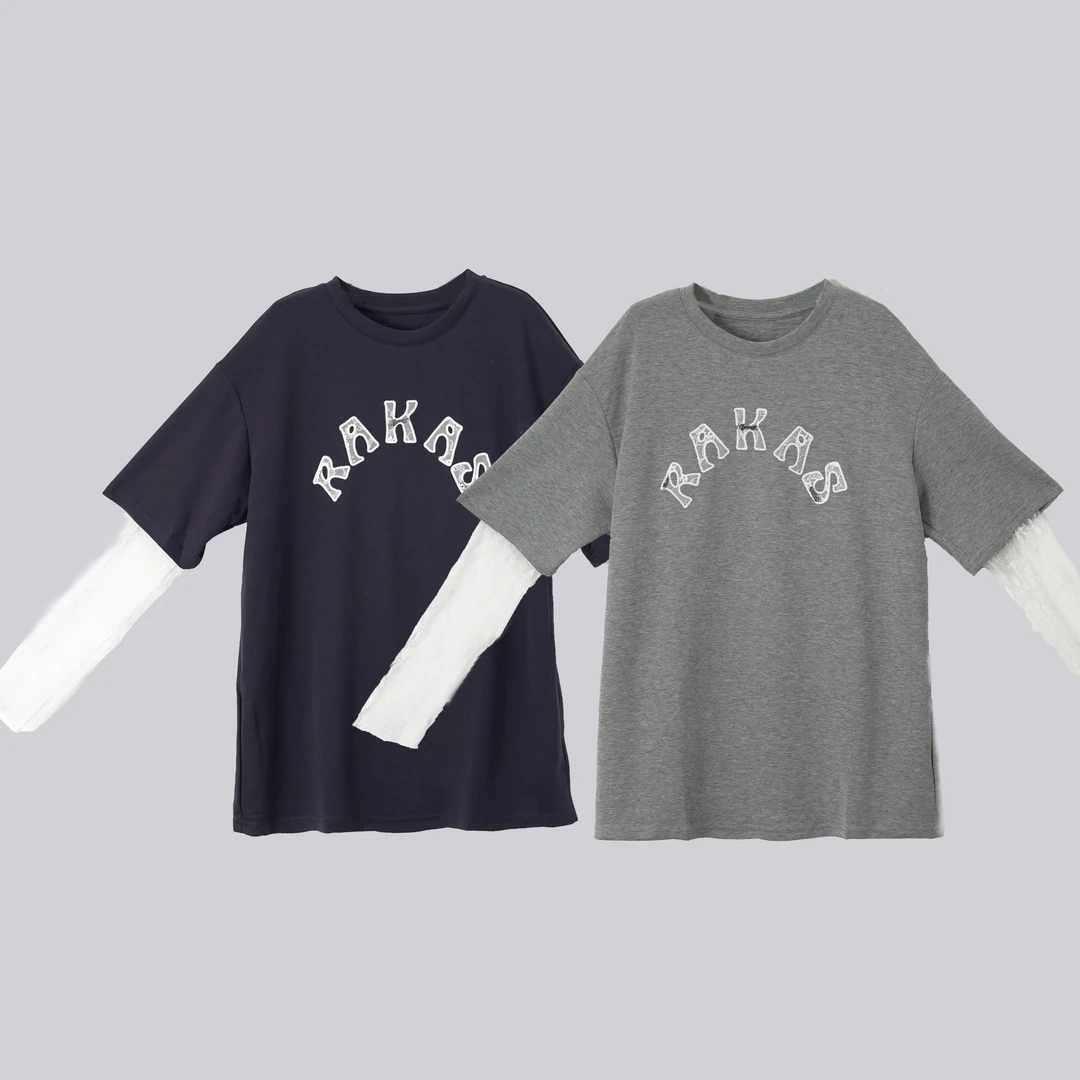 WKe  背后刺绣字母T恤