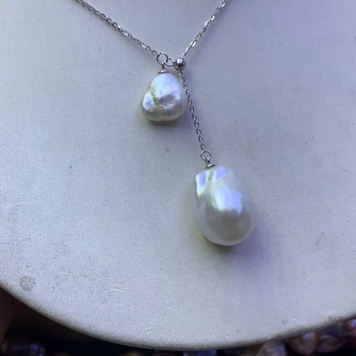 淡水珍珠项链银S925镶嵌