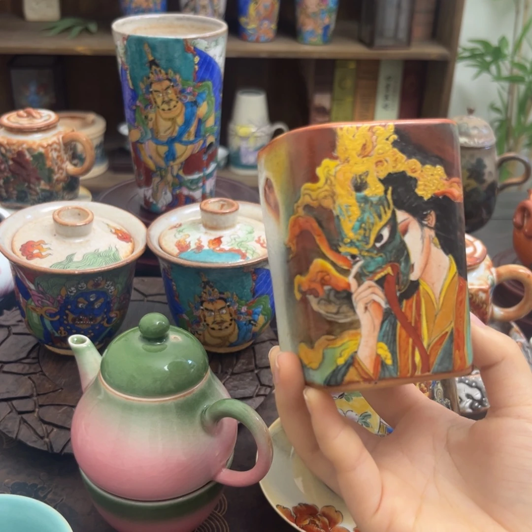 扎基拉姆景德镇手工手绘制作茶具