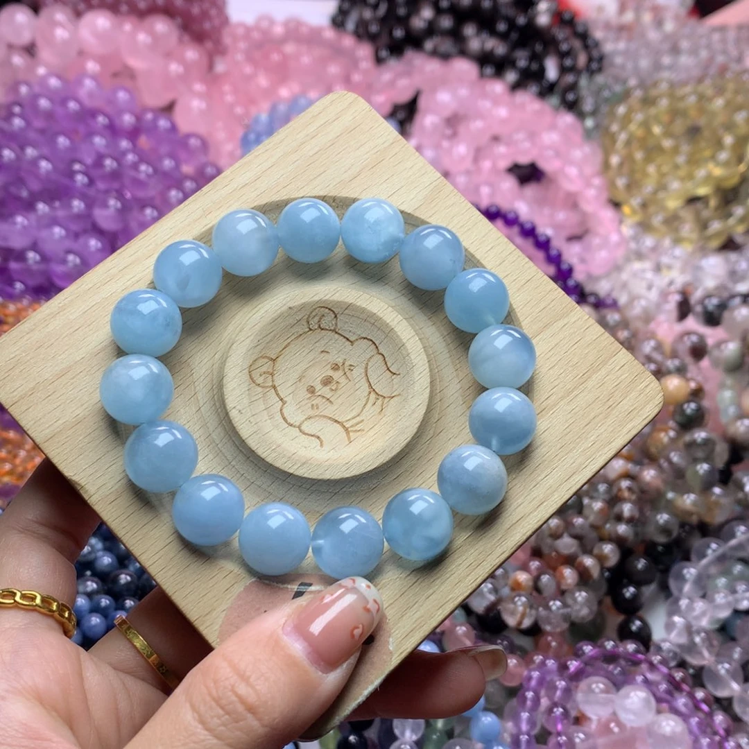 水晶手链未镶嵌巨***拍x2海蓝宝卡12