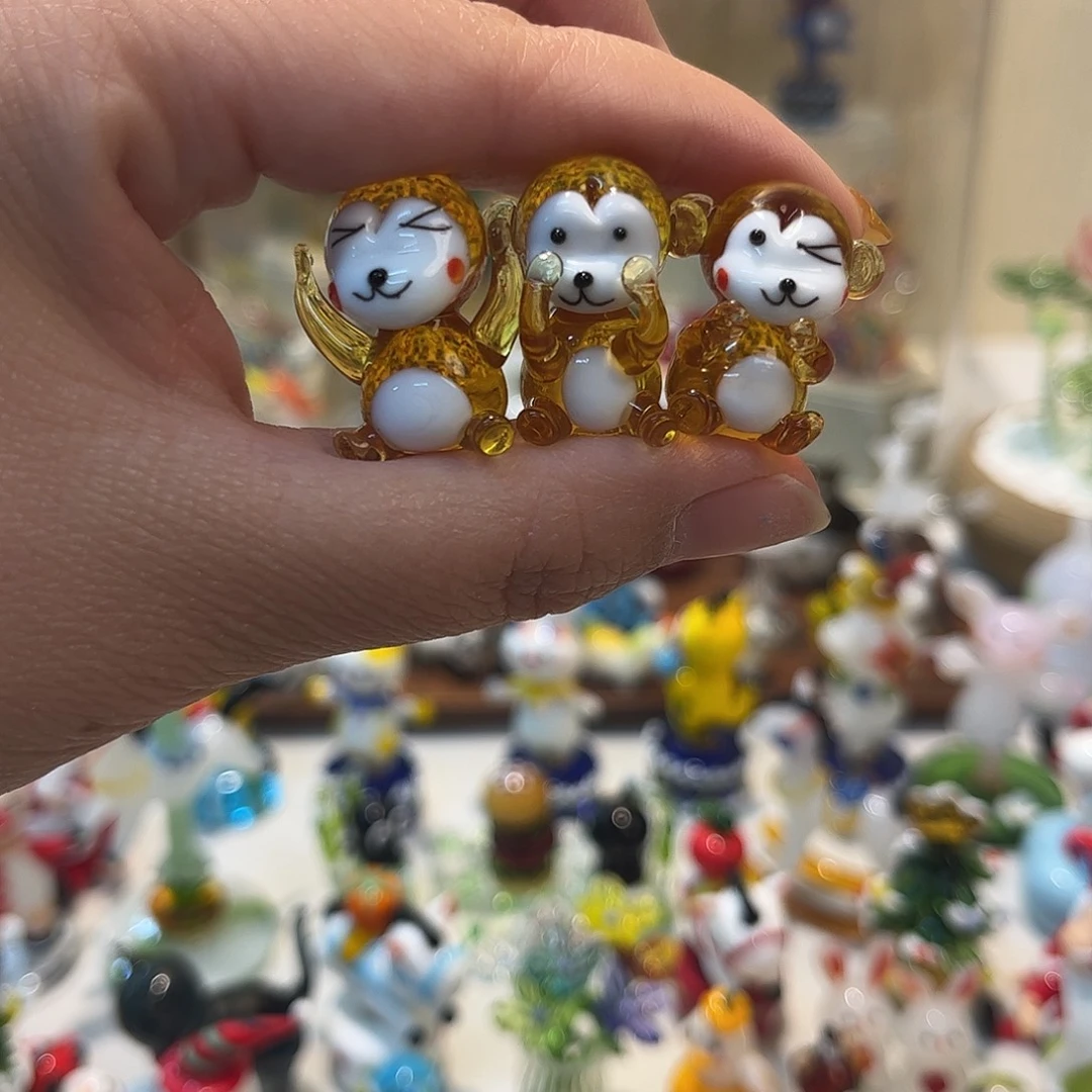 手工艺品琉璃不听不看不说