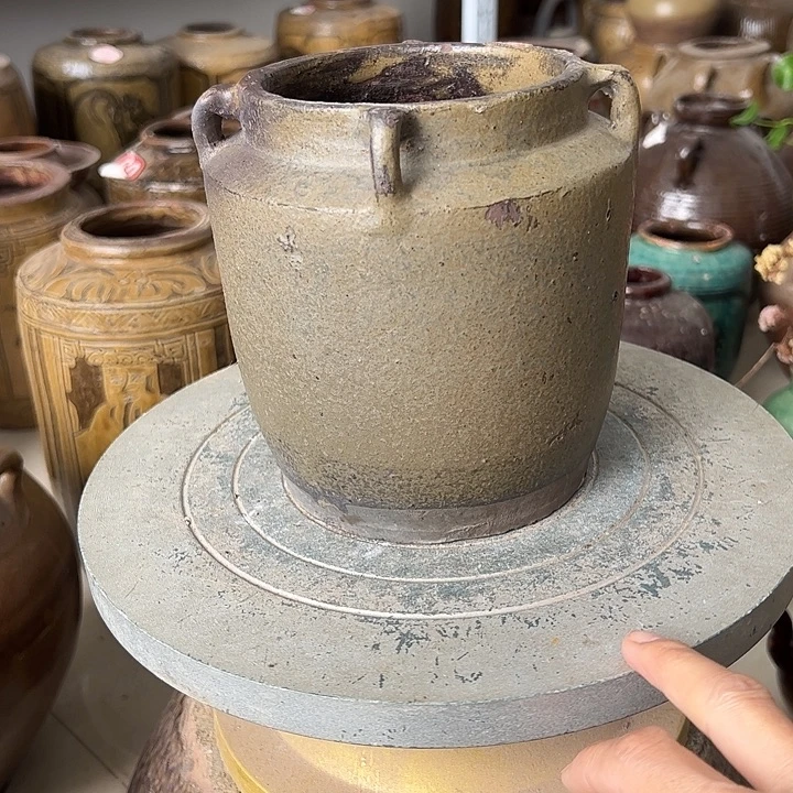马口窑四耳粗陶土陶