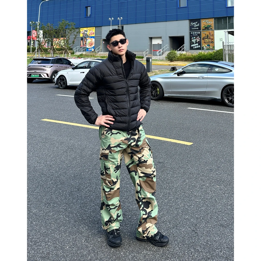 户外防寒排骨羽绒服90白鸭绒休闲立领加厚夹克外套120g填充保暖