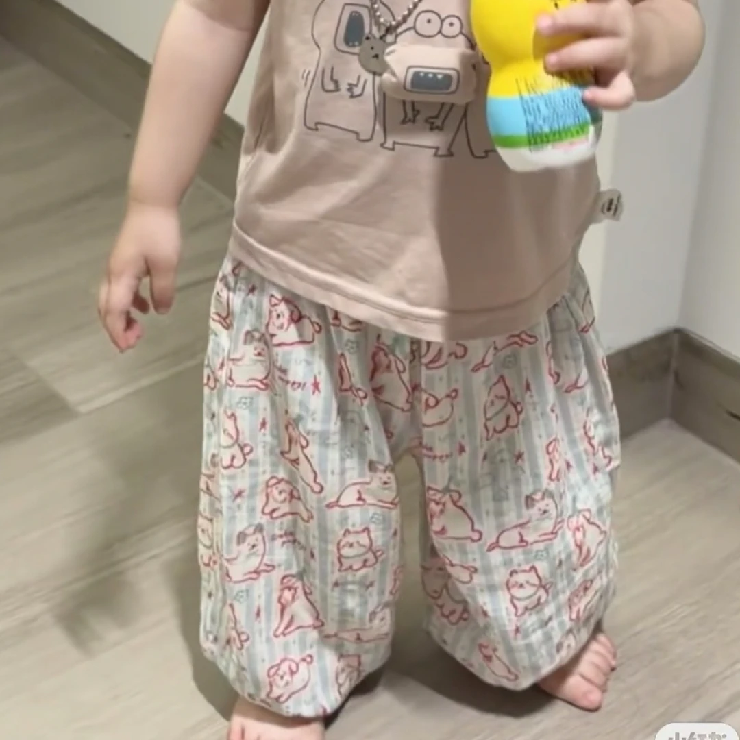 牙牙夏季裤子裤子