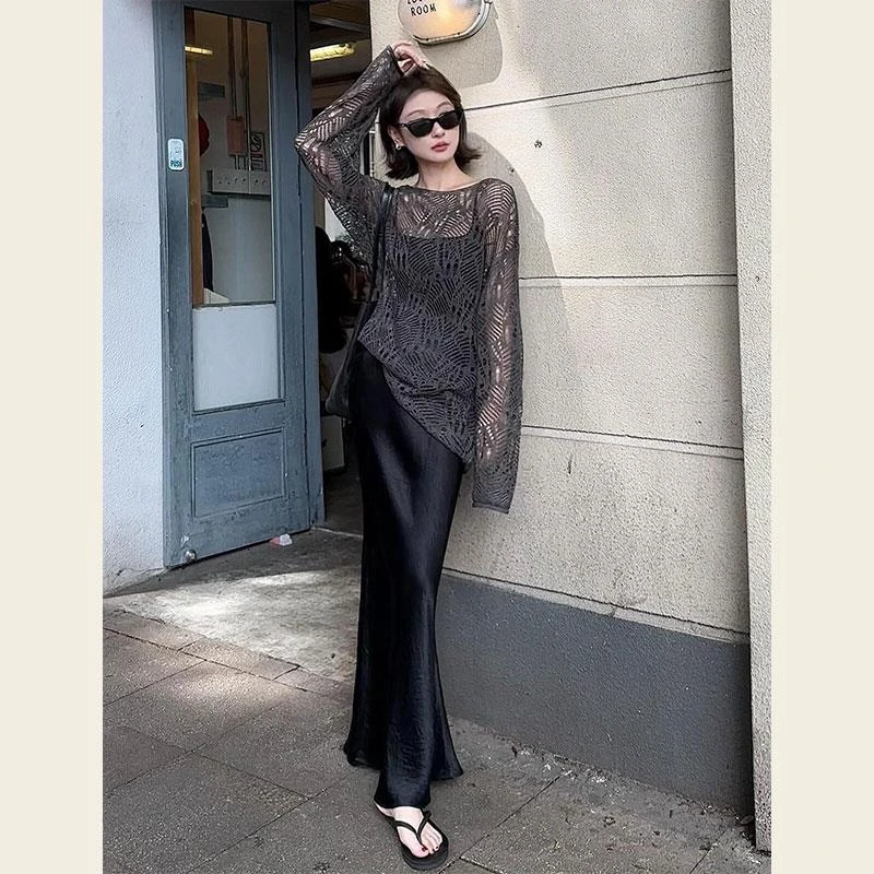 初夏流行穿搭别致独特漂亮大方得体的裙子高级感超好看黑色连衣裙