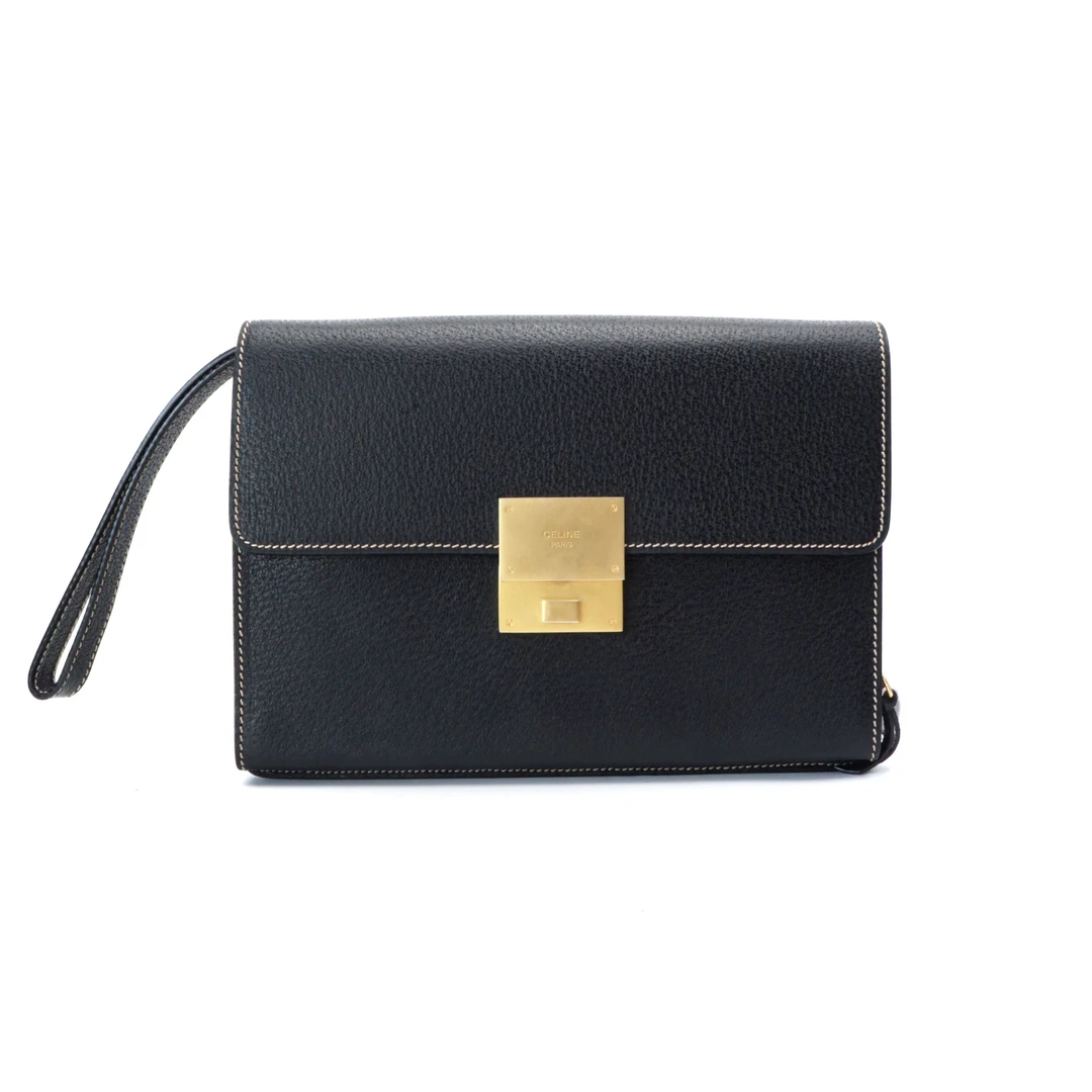 95新 Celine/思琳 Celine黑色手拿包celine包包177