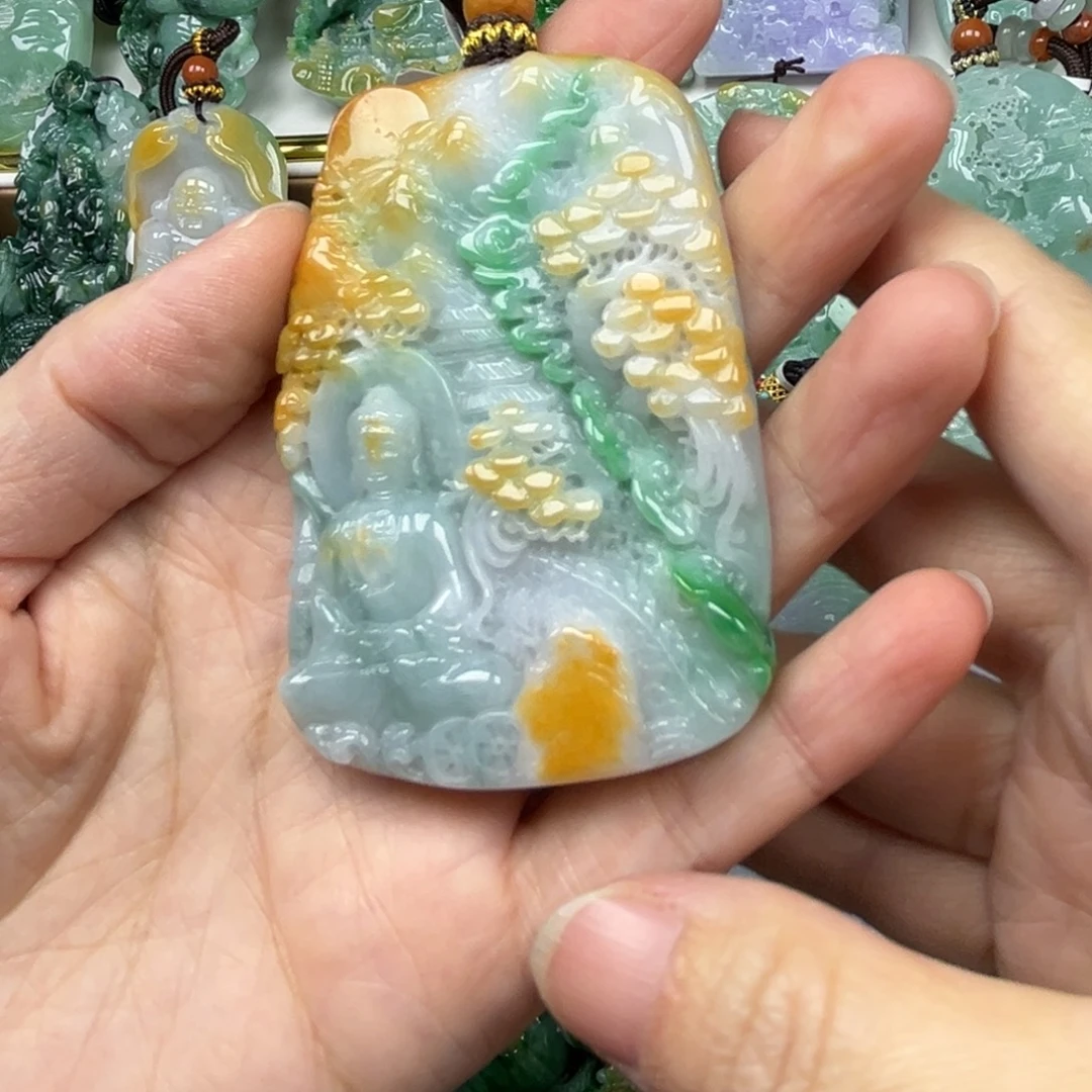 翡翠未镶嵌颈饰吊坠