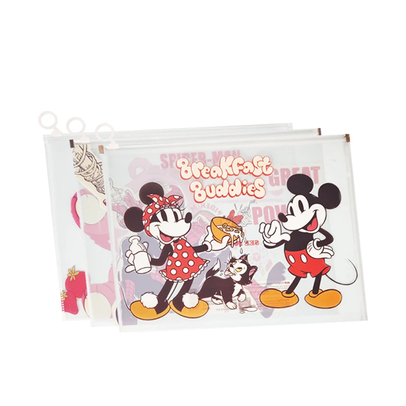 卡通透明文件袋拉边档案袋资料袋学生防水塑料试卷收纳袋