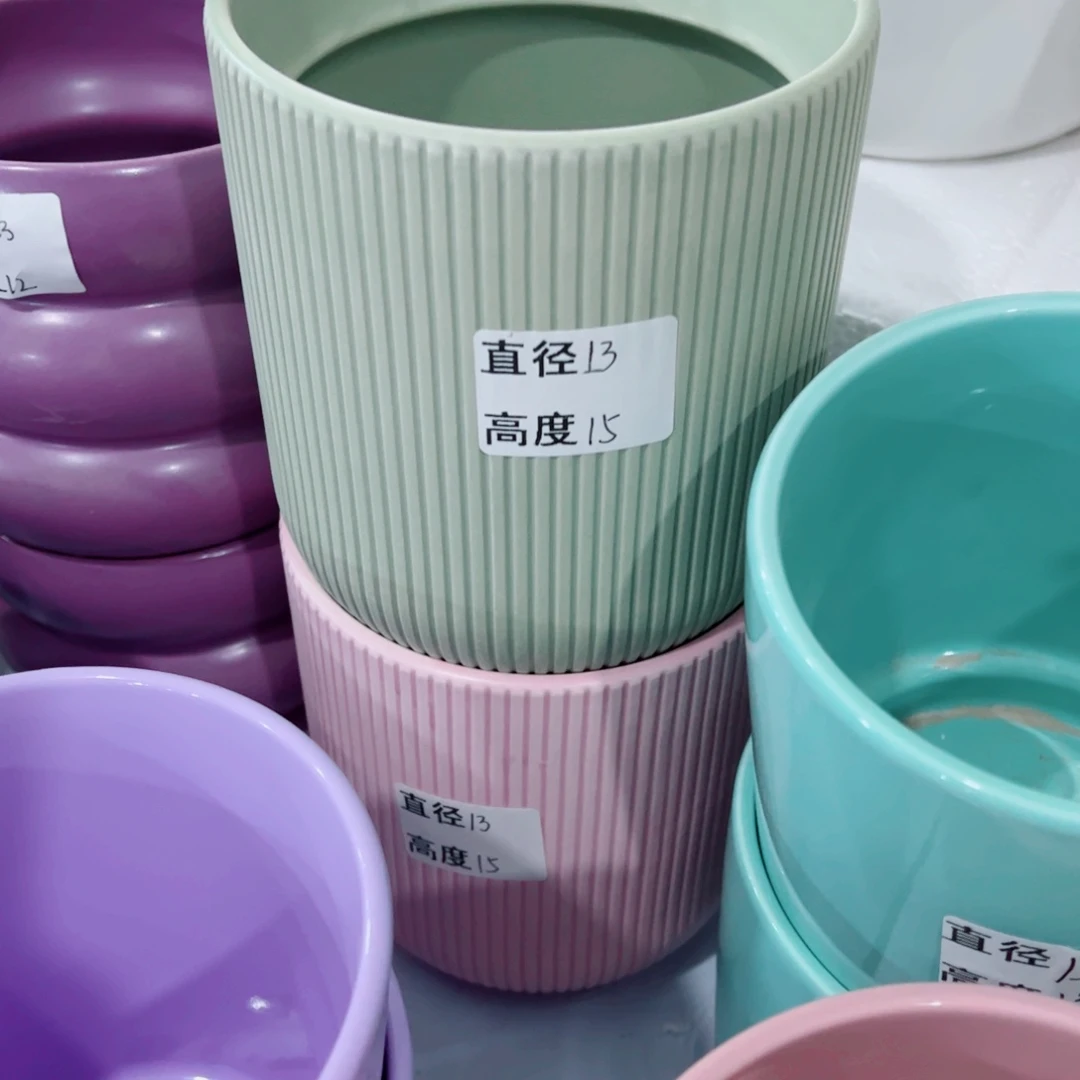 有孔，陶瓷花盆满10米包邮发货