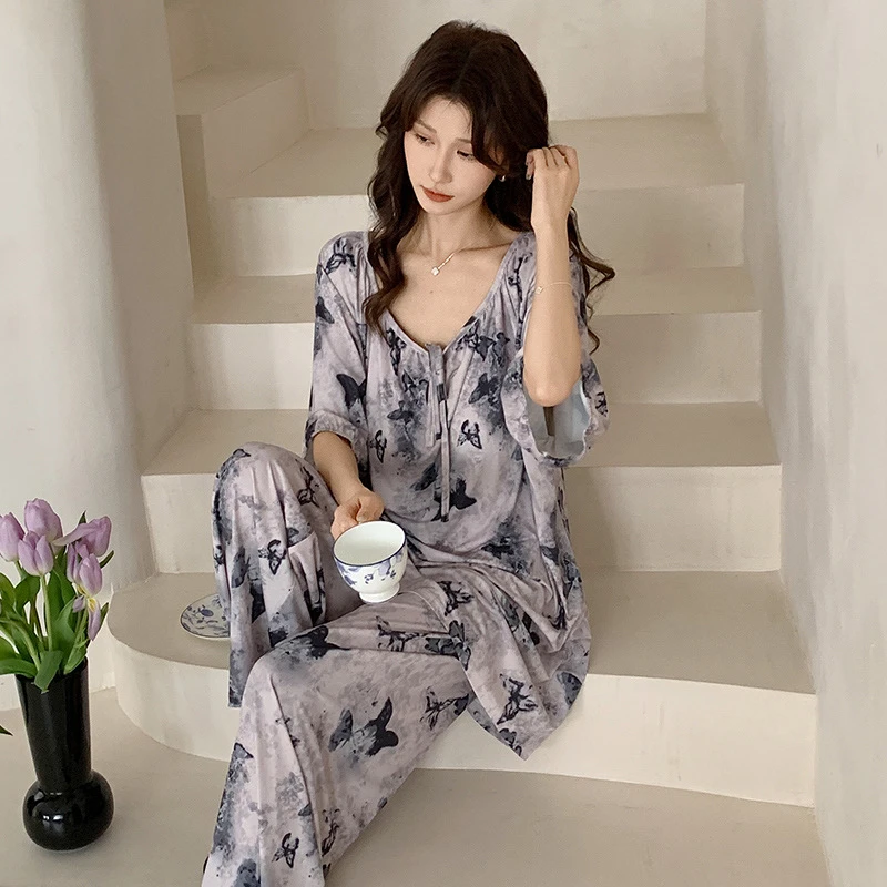 灰蝴蝶家居套装895