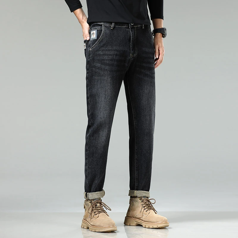 春季高端牛仔裤男士2025新款修身直筒商务弹力春秋休闲长裤子男款