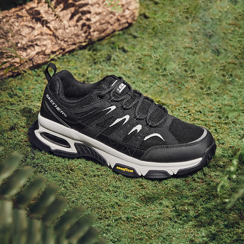 斯凯奇男鞋户外气垫运动鞋固特异大底登山徒步鞋休闲鞋237214C