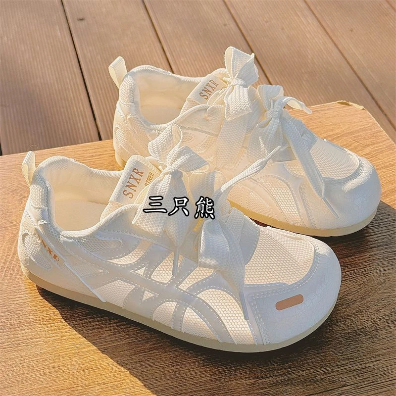 小白鞋女款2025新款夏季透气网鞋薄款运动鞋软底不累脚德训鞋休闲