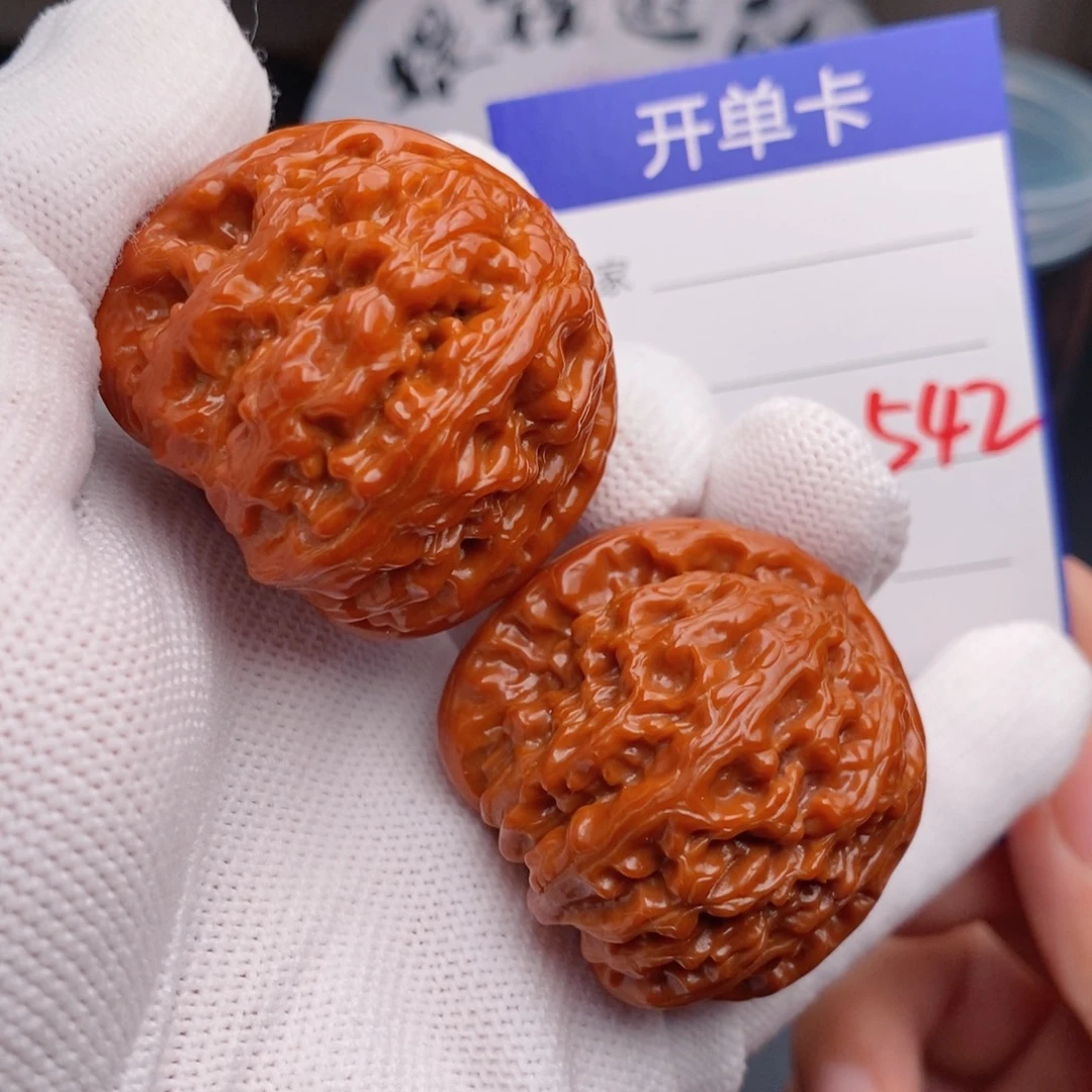 把件文玩核桃40球白542