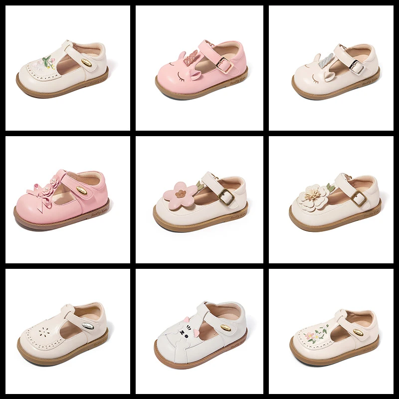 【断码捡漏】斯纳菲女童皮鞋春季公主鞋国风绣花宝宝鞋