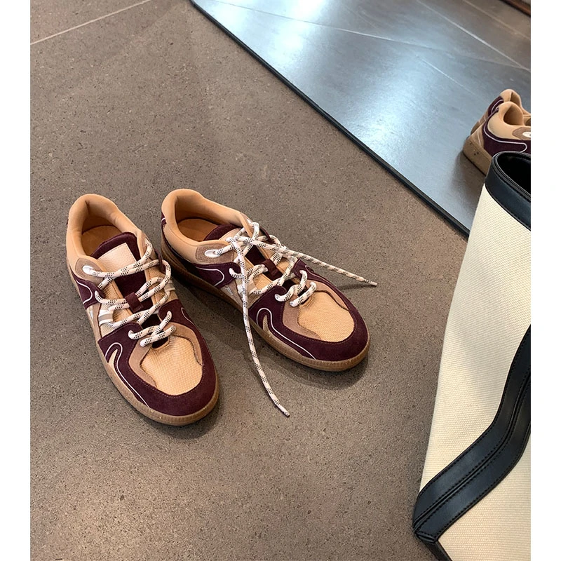 吕小布 | 杨幂同款德训 新中式新款跑步运动鞋系带拼色休闲鞋0262