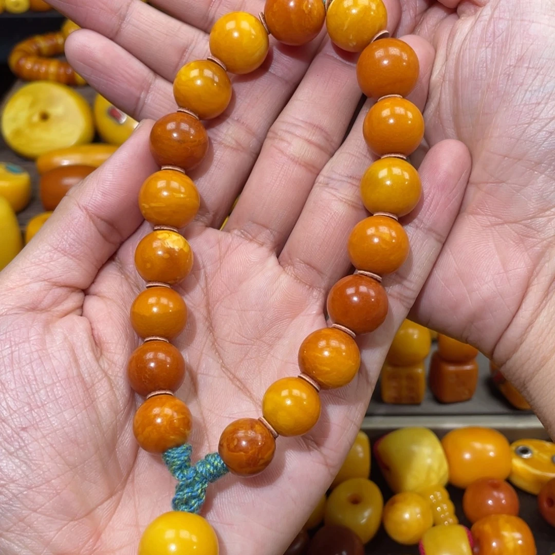 蜜蜡未镶嵌裸石直径13 16