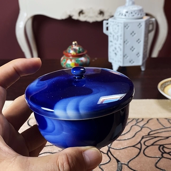 瓷片深川的盖杯一个