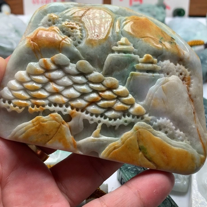 颈饰未镶嵌翡翠保真天然a货翡翠