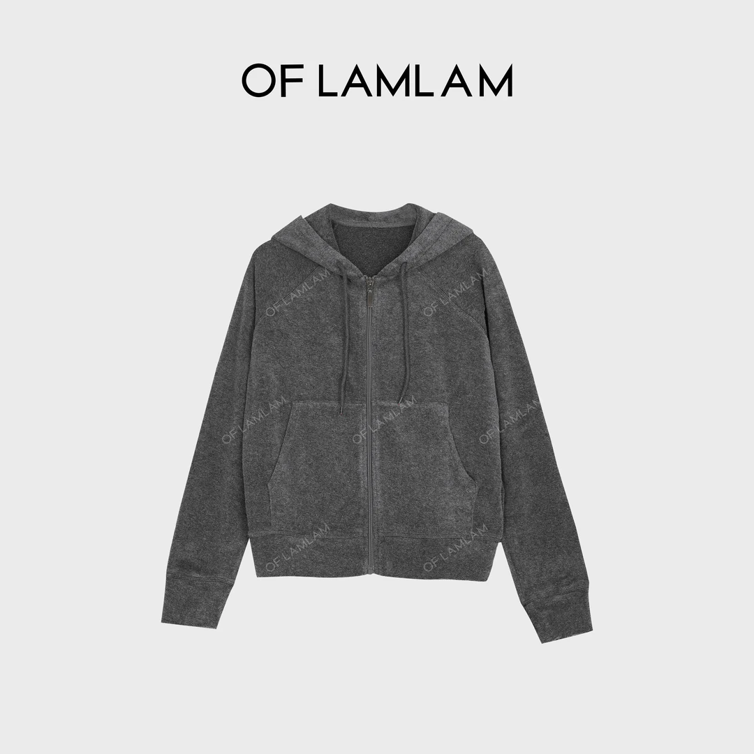 “休闲日记”惬意慵懒印染插肩袖时尚连帽卫衣OFLAMLAM MW077G