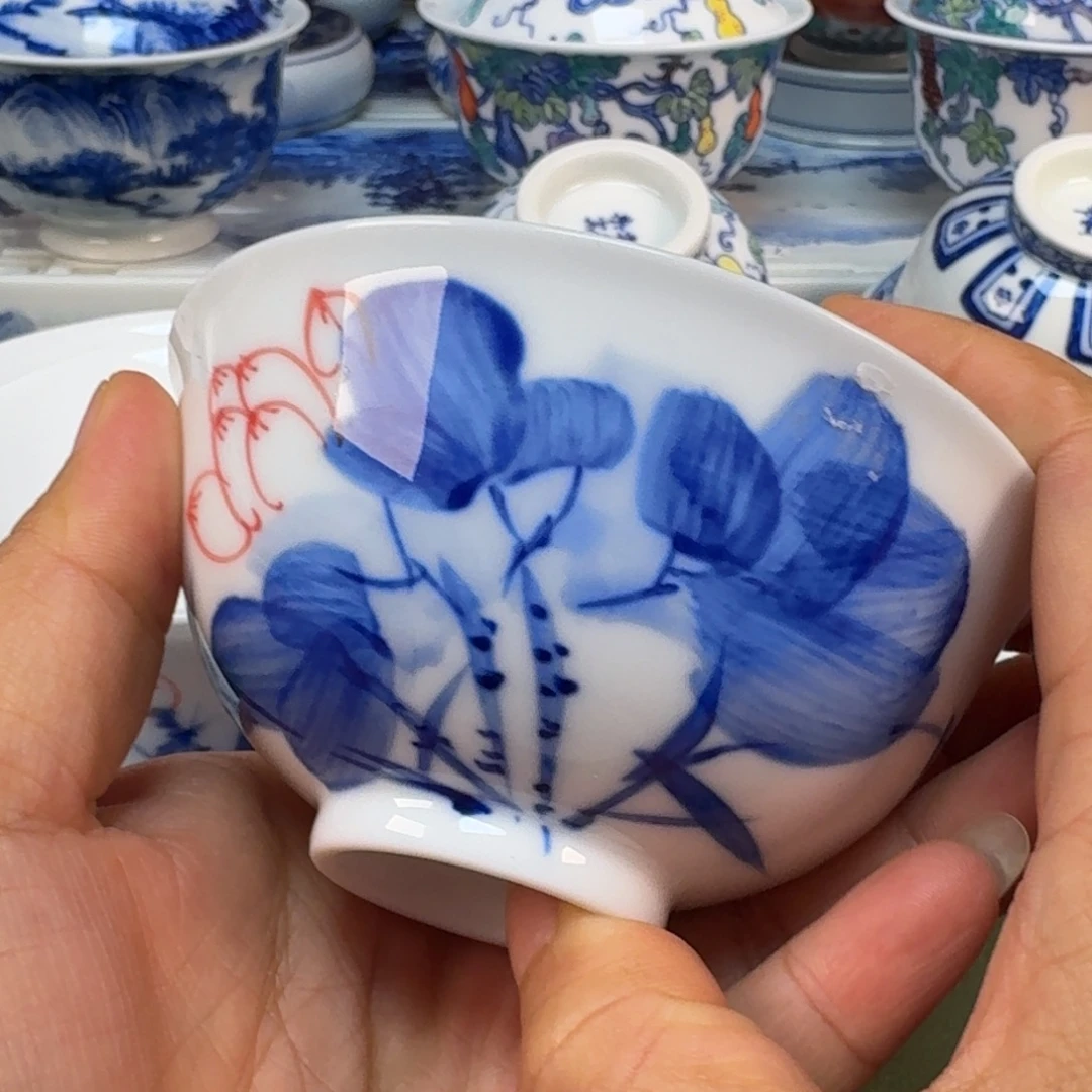 陶瓷景德镇纯手绘茶具圆圆214