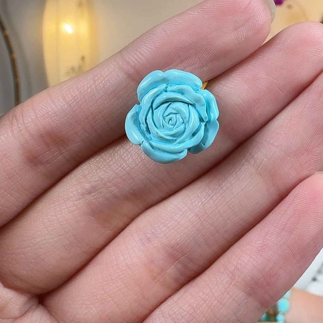 薄***荷绿松石未镶嵌挂件