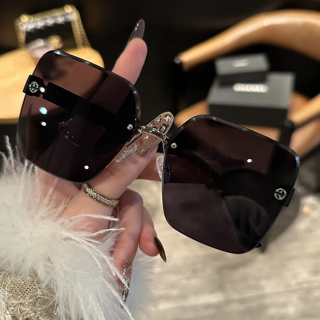 洛厄威【LEV古奢系列】重工无框定制时尚潮流太阳镜防紫外线墨镜女