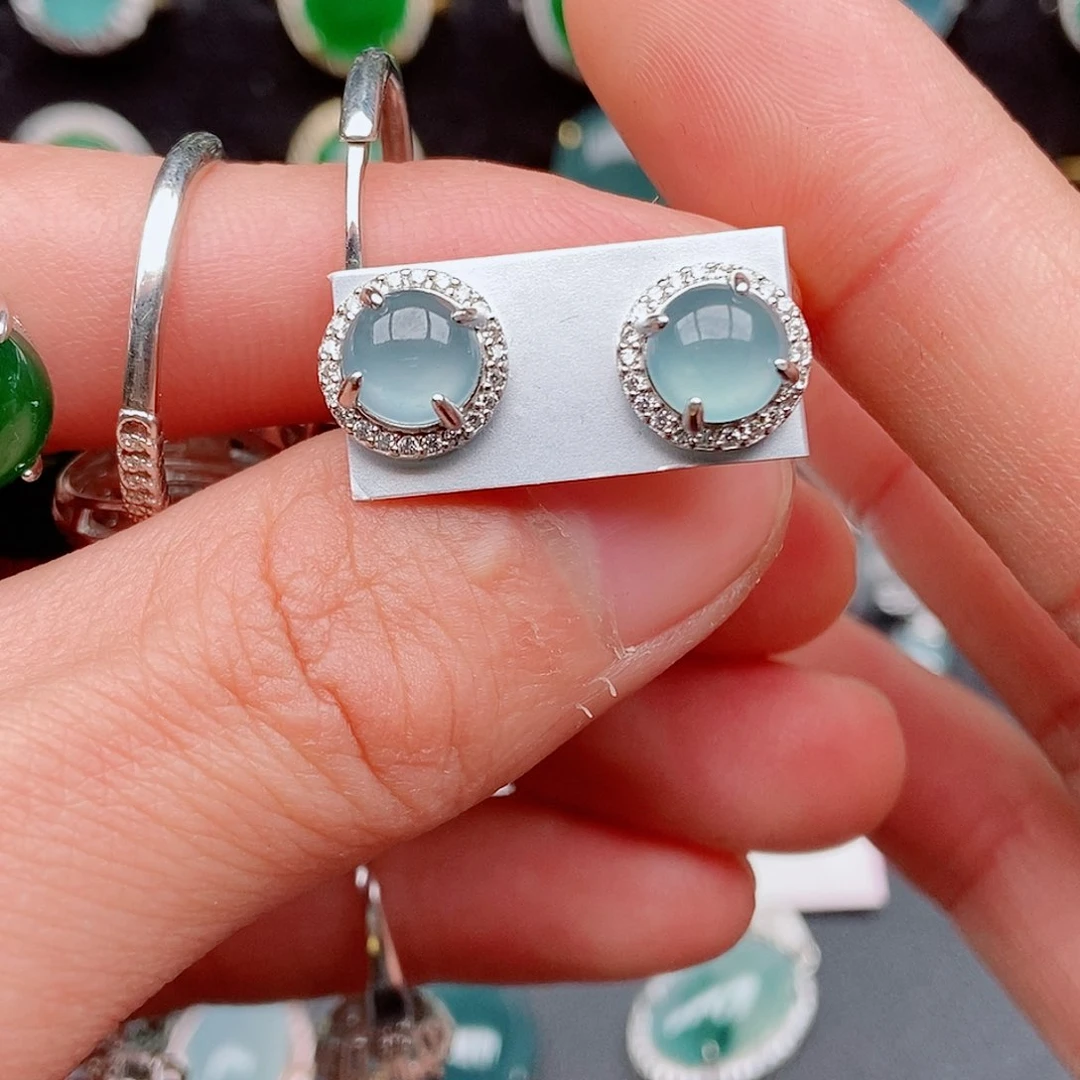 翡翠戒指银S925镶嵌0658525