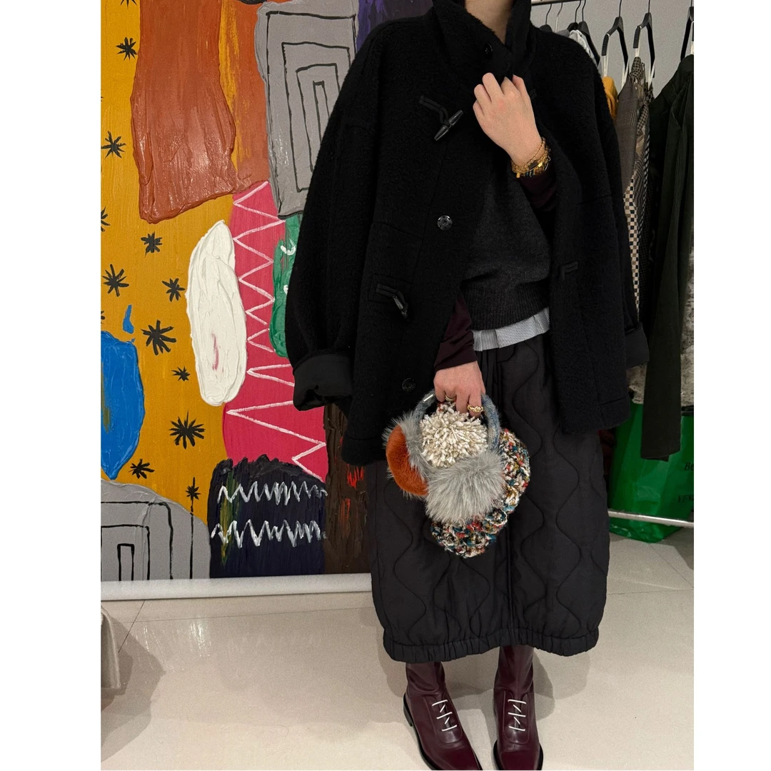 L•M家牛角扣【羊 毛】外套 J24W508