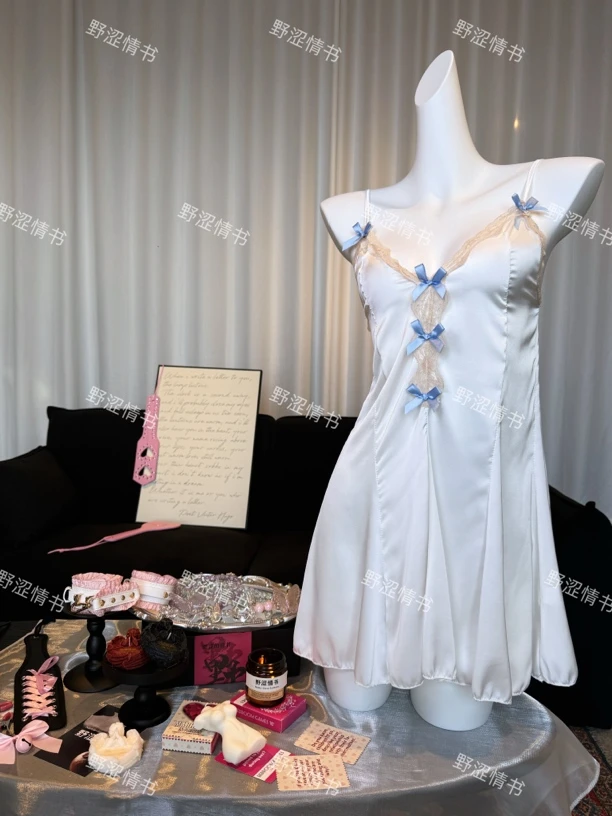 【野涩情书】「甜系少女初恋风蝴蝶结装饰纯棉睡裙」